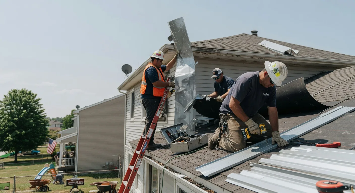 Storm Damage Metal Roof Repair in Mullinville, KS